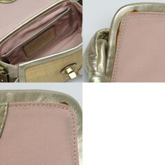 コーチ 42475 ハンドバッグ ベージュ×ゴールド  COACH  ハンドルポーチの画像