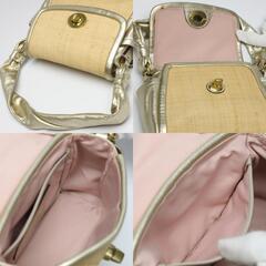 コーチ 42475 ハンドバッグ ベージュ×ゴールド  COACH  ハンドルポーチの画像