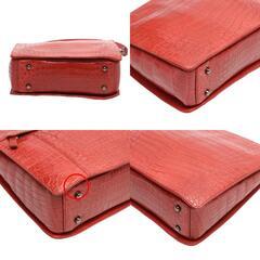 クロコダイル LB3062 ハンドバッグ red  CROCODILE 2wayの画像