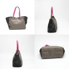 マークバイマークジェイコブス  トートバッグ グレー×ブラック×ピンク  MARC BY MARC JACOBS ワッツザ・Tミニトートの画像