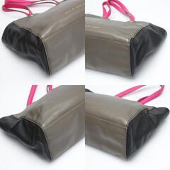 マークバイマークジェイコブス  トートバッグ グレー×ブラック×ピンク  MARC BY MARC JACOBS ワッツザ・Tミニトートの画像