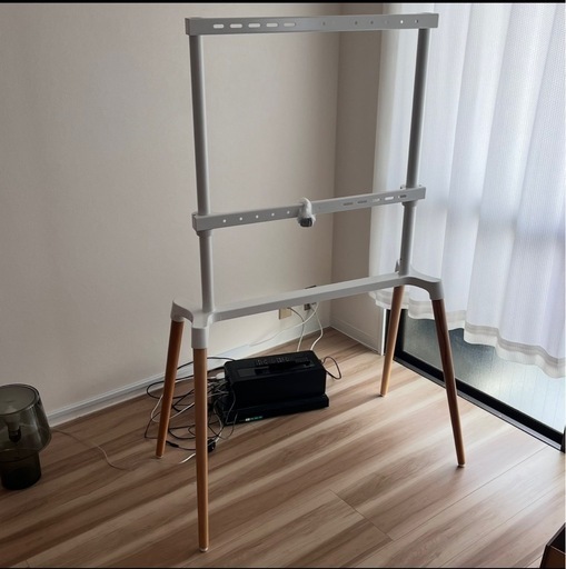 テレビスタンド　壁寄せスタンド　天然木　55〜70インチ　30kgまで対応