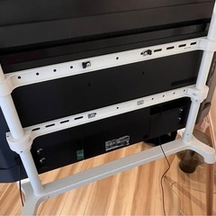 テレビスタンド　壁寄せスタンド　天然木　55〜70インチ　30kgまで対応の画像