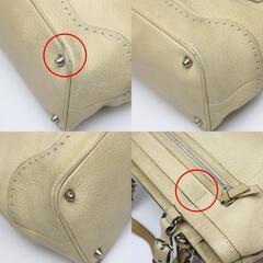 コーチ 5056 トートバッグ ベージュ  COACH  レザーの画像
