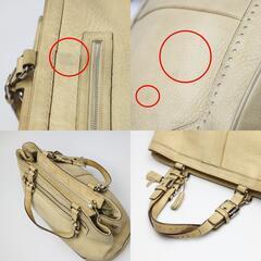 コーチ 5056 トートバッグ ベージュ  COACH  レザーの画像