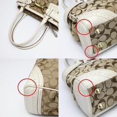 コーチ F10507 ハンドバッグ カーキ×ブラウン  COACH トートバッグ キャリオールの画像