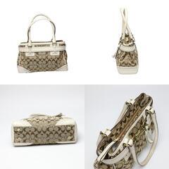 コーチ F10507 ハンドバッグ カーキ×ブラウン  COACH トートバッグ キャリオールの画像