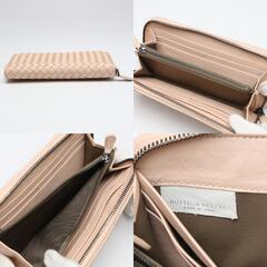 ボッテガヴェネタ 114076v001n 長財布 ピンク  BOTTEGAVENETA メッシュ イレブン イントレチャートの画像