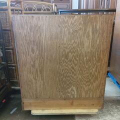 木製 レコードラック ガラス扉 多段収納棚 引き出し付き アンティーク調 キャビネット レトロ家具の画像