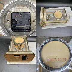 L327 可動品 アンティーク CITIZEN シチズン 置時計 カスタード N1551L　プラスチック製　中古　ヴィンテージの画像