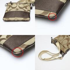 コーチ  ショルダーバッグ カーキ  COACH 斜め掛け シグネチャーの画像
