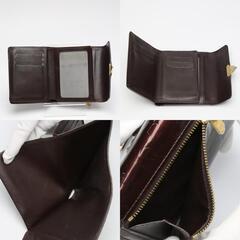 ルイヴィトン M93520 三つ折り財布 アマラント  LOUIS VUITTON 小銭入れ付 ヴェルニの画像