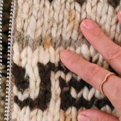 Men's・カウチンカーディガン・ウール100%🐏暖かい🌸の画像