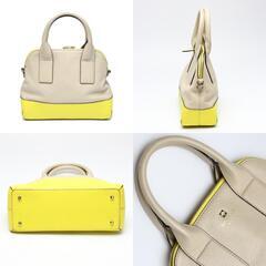 ケイトスペード  ハンドバッグ ベージュ×イエロー  Kate Spade 2WAY ショルダーストラップ付の画像