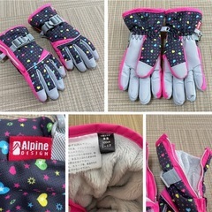 ★女の子・SUET by ONYONE・スノーウェア上下セット＆Alpine・グローブ★110センチ★耐水性素材★スキー★スノーボード★手袋★雪遊び★の画像