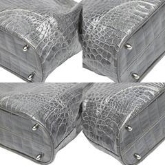 クロコダイル A707 トートバッグ Grey  CROCODILE 巾着付天ファスナー クロコダイルの画像