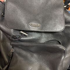 本革　COACH ブラック リュック・バックパックの画像