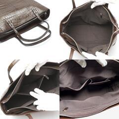 クロコダイル  トートバッグ ブラウン  CROCODILEの画像
