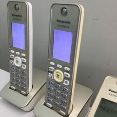 🍀良品【優良 防犯 電話機 推奨品】 パナソニック コードレス電話機 VＥ-ＧＺ７１ (子機2台付き)  シャンパンゴールドの画像