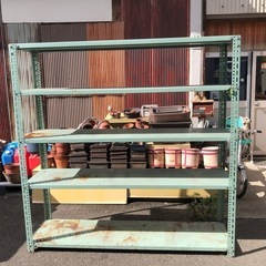 倉庫ラック 中軽量スチール収納棚 ちょっとサビあり 180cm×46cm×高さ180cmの画像