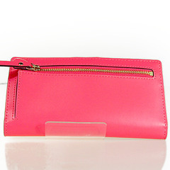 ケイトスペード  長財布 ピンク☓ベージュ  Kate Spade パスケース ファスナーポケット付きの画像