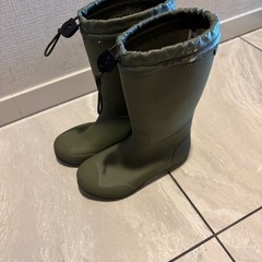 19cm カーキ　長靴　雨具の画像