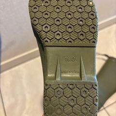 19cm カーキ　長靴　雨具の画像