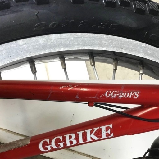 A-105△ v 岐阜発/ GGBIKE/ BMX/ 自転車/ GG-20FS/ 20インチ/ ジャイロ/ ペグ付き/ 走行確認/ 現状品/ 管04s/ R7.5/9 △