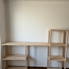 ニトリ パインラック マンクス デスクセット（2段＋3段＋天板）の画像