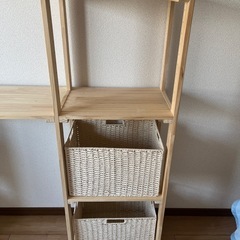 ニトリ パインラック マンクス デスクセット（2段＋3段＋天板）の画像