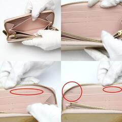 ルイヴィトン M90076 長財布 ローズアンジェリーク   LOUIS VUITTON ジッピーウォレット ヴェルニの画像