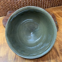 【茶道具】配送可能　虫明焼 曙窯 造 虫明茶碗 共箱 良品 抹茶器 茶器 抹茶碗 茶懐石 骨董 古玩 煎茶道具 煎茶器 華道具 懐石道具 煎茶器 の画像