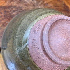 【茶道具】配送可能　虫明焼 曙窯 造 虫明茶碗 共箱 良品 抹茶器 茶器 抹茶碗 茶懐石 骨董 古玩 煎茶道具 煎茶器 華道具 懐石道具 煎茶器 の画像