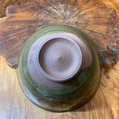 【茶道具】配送可能　虫明焼 曙窯 造 虫明茶碗 共箱 良品 抹茶器 茶器 抹茶碗 茶懐石 骨董 古玩 煎茶道具 煎茶器 華道具 懐石道具 煎茶器 の画像