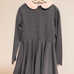 女児用　秋冬フォーマルワンピース140cmグレーの画像