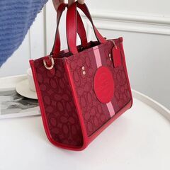 縦版 レッド ワインレッド dempsey トートバッグ field tote 22 ショッピングバッグ 帆布 手提げメッセンジャーバッグの画像