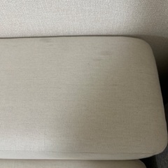 【美品】【廃盤ソファ】無印良品ホワイトファブリック 2人掛けソファの画像