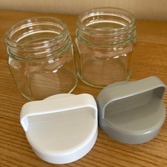 蓋つき瓶　2色セットの画像