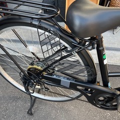 (DD) 通勤•通学に！ Takeda SUPEAGER シティサイクル 自転車 27インチ 変速6speed LEDオートライト付 ブラック系 BAAマーク 中古品 ③の画像