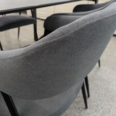 ジモティー見た！で5%OFF【ダイニングセット】ニトリ DTセーラル150CHN 5点セット 4人掛け ダイニングテーブルセット 食卓テーブルセット 幅150cm セラミック天板 : グレー/ブラックの画像