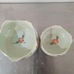 0905-288 深皿　花柄　2個セットの画像