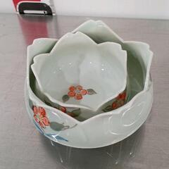 0905-290 深皿　花柄　2個セットの画像