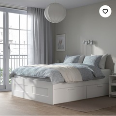 IKEA ブリムネス　クイーンサイズベッドフレームの画像
