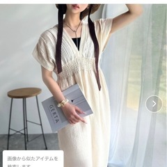 レースアップバックリボンオールインワンの画像