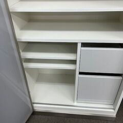綾野製作所　縦型食器棚　SHANTI シャンティ　左開き　幅約　W801×D478×H2020mmの画像