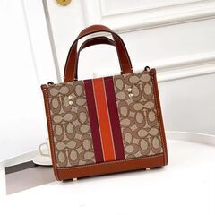 縦版 キャラメルブラウン dempsey トートバッグ field tote 22 ショッピングバッグ 帆布 手提げメッセンジャーバッグの画像