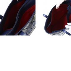 LB-7001 ショルダーバッグ アイリスブルー　IRIS BLUE   パッチワーク 天ファスナー クロコダイルの画像