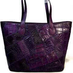 クロコダイル LB-7001 トートバッグ ヴァイオレット  CROCODILE パッチワーク 天ファスナーの画像