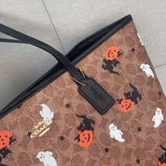 ハロウィン トートバッグ パンプキンゴースト print ショルダーバッグ 斜めがけバッグの画像