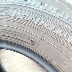 冬13インチ 軽自動車【富山】145/80R13ミラ ワゴンR アルト ムーヴ ライフ バモス ジーノ ラパン エッセ N-BOX エブリィ アトレー  プレオ サンバー 中古4本の画像